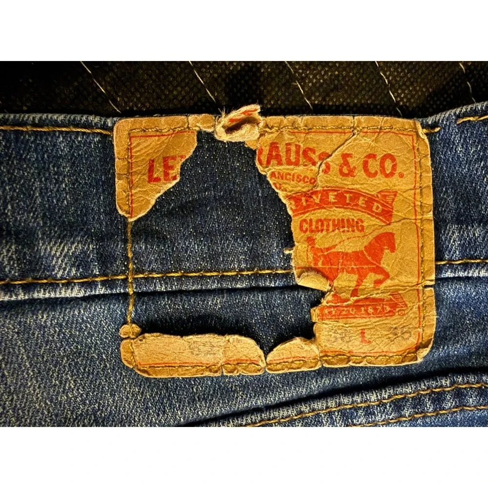 Levis 527 Slim Bootcut Jeans Mens 36x36 Blue Red Tab Stretch Denim